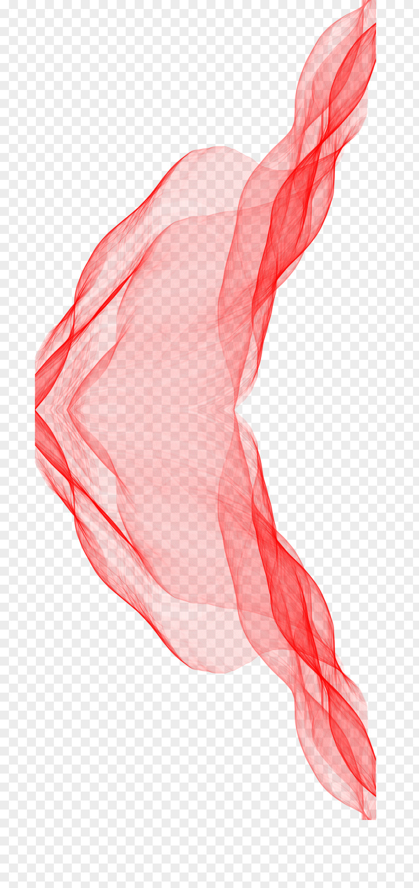 Light Floating Ribbons Red Silk PNG