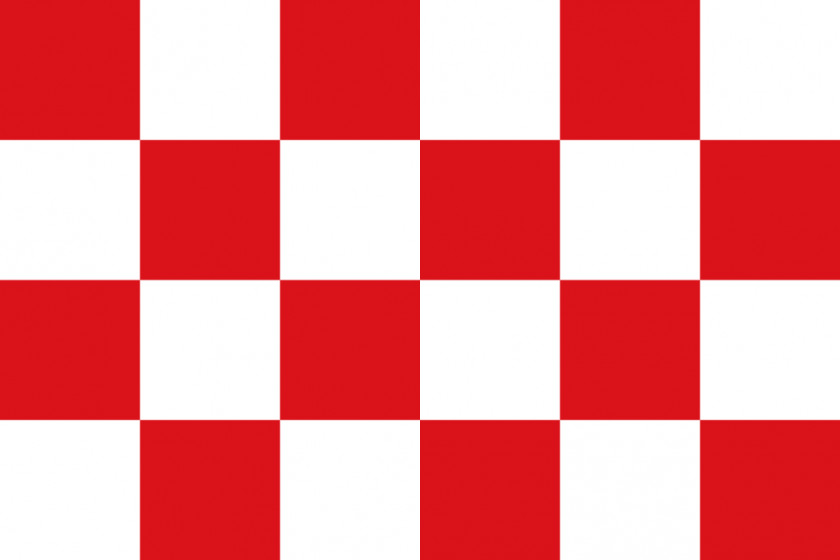 Red Checkered Border Flag Of North Brabant Provinces The Netherlands PNG