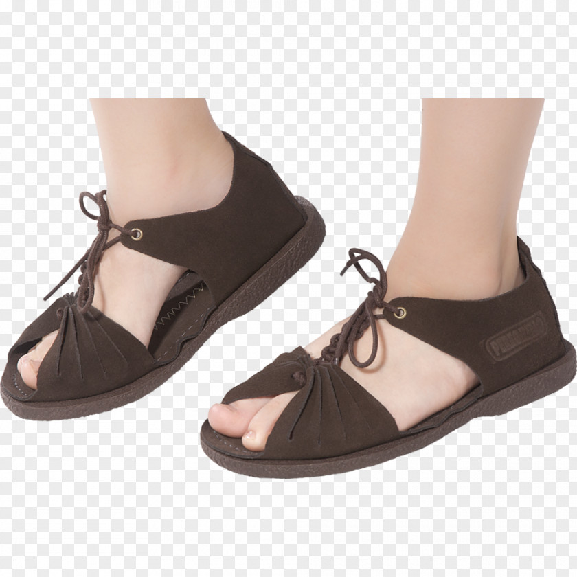 Sandal Shoe Boot Brown Leather PNG