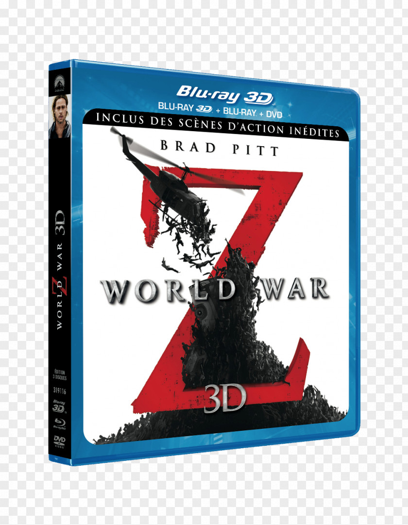 World War Z Blu-ray Disc Digital Copy HD DVD Gerry Lane PNG
