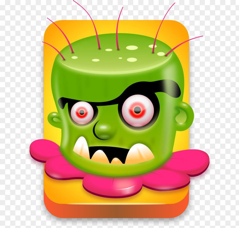 Crazy Emoticon Face Monster Cartoon Clip Art PNG