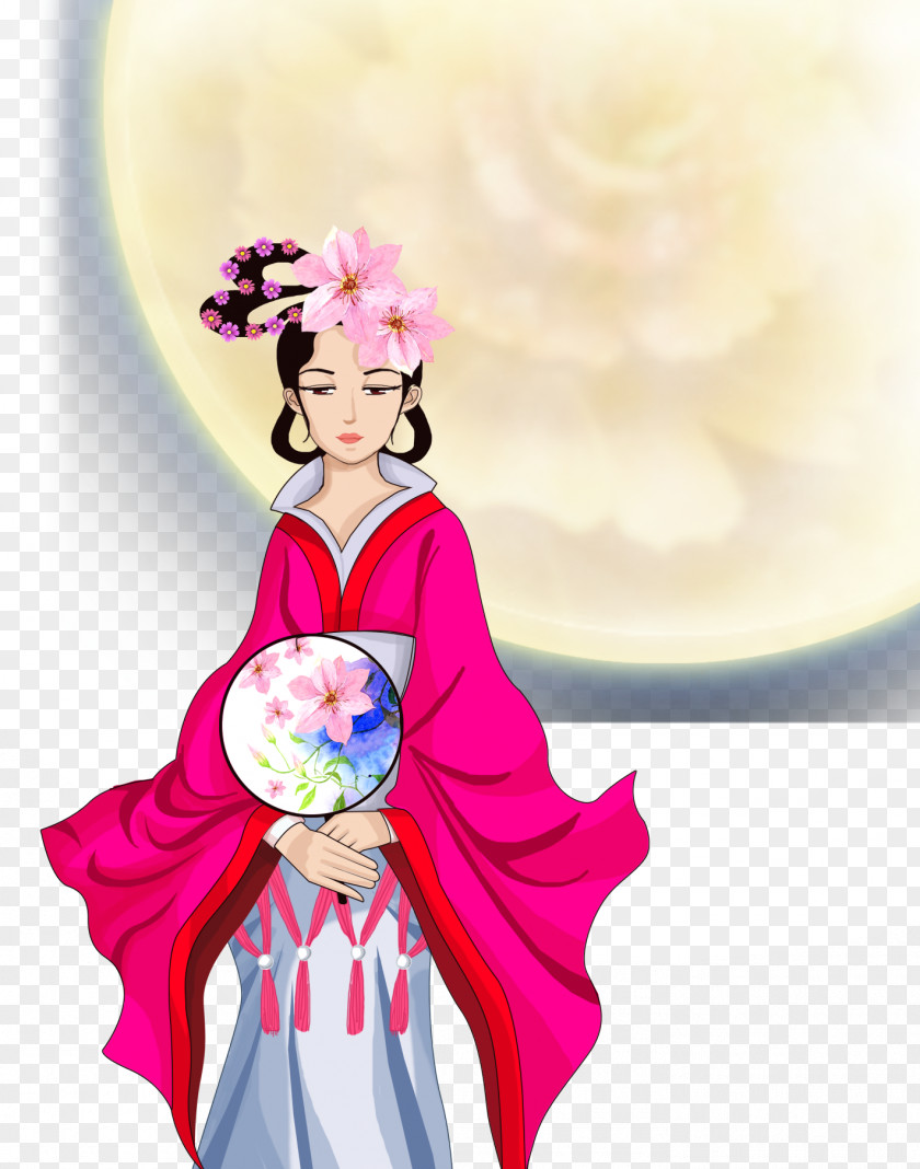 Goddess Of The Moon Festival Illustration PNG