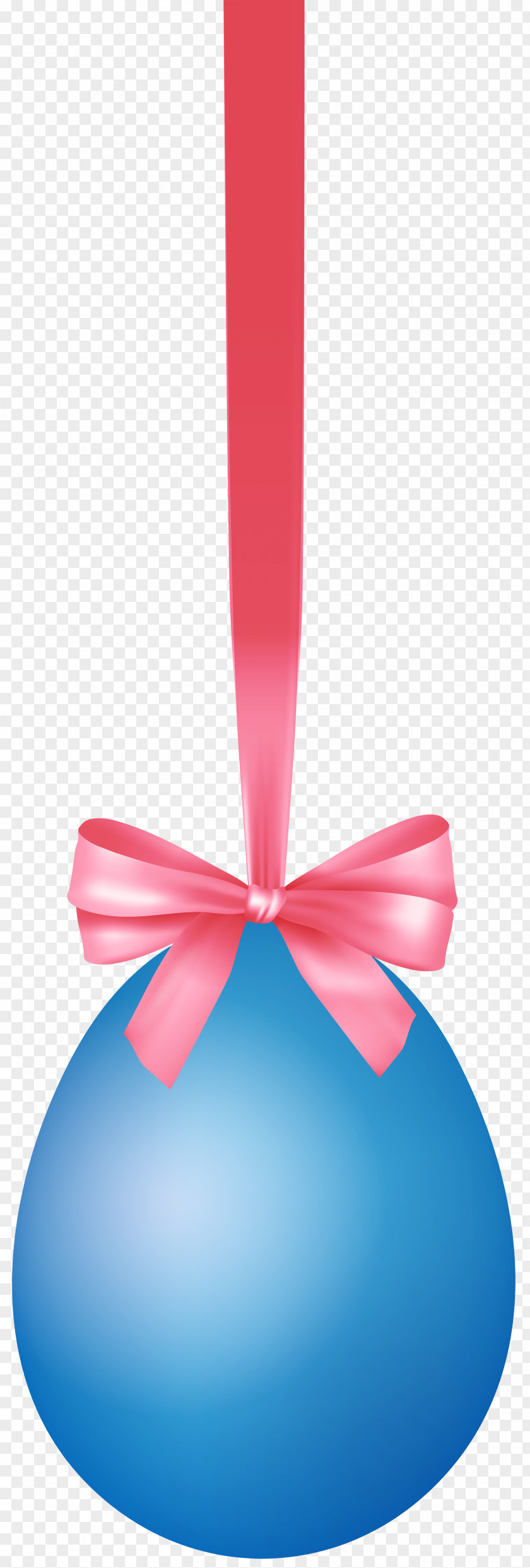 Blue Hanging Easter Egg With Bow Transparent Clip Art Image PNG