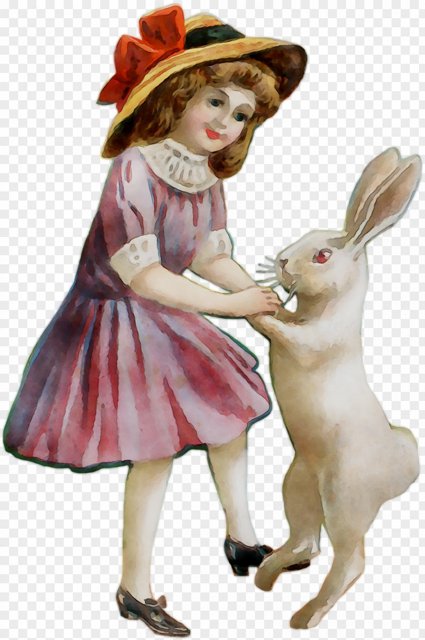 Easter Bunny Hare Illustration Figurine PNG