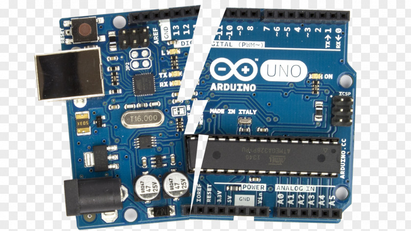 Computer Arduino Uno Electronic Circuit Printed Board PNG