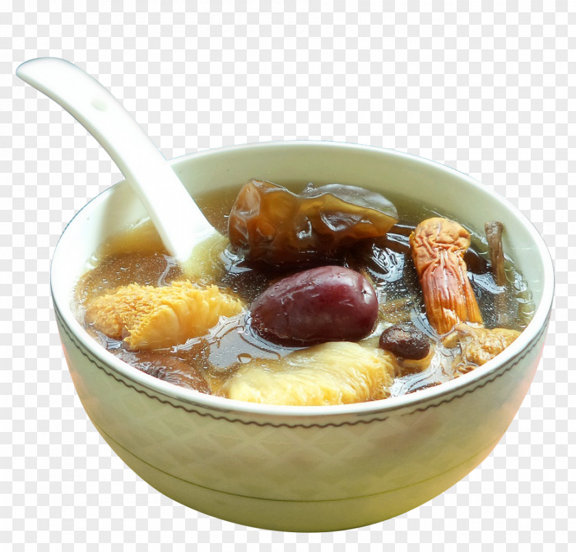 Free Health Tonic Mushroom Soup To Pull Material Chicken Vegetarian Cuisine Straw PNG