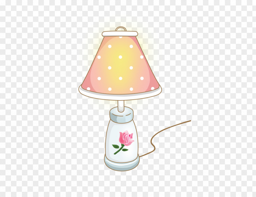 Painted Lamps Light Lampe De Bureau Cartoon PNG