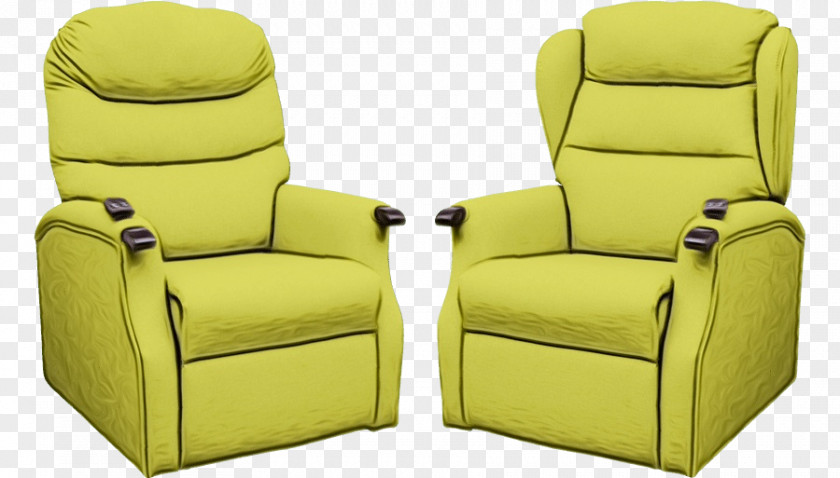 Comfort Armrest Chair Furniture Recliner Yellow Club PNG