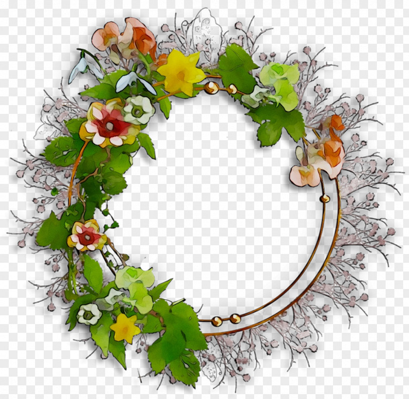 Floral Design Wreath Artificial Flower PNG