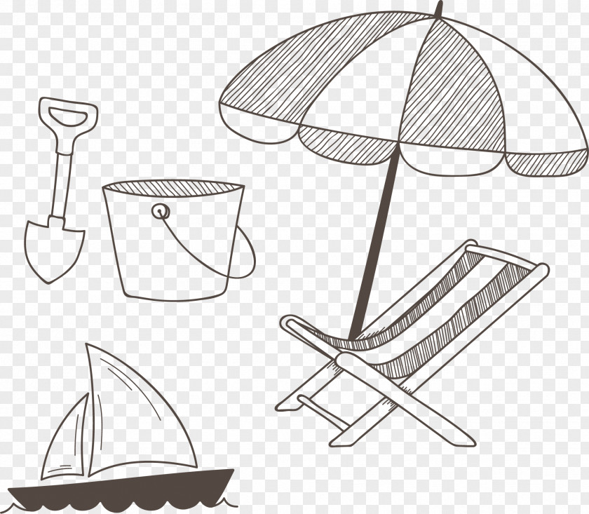 Hand Painted Sun Umbrella Euclidean Vector PNG