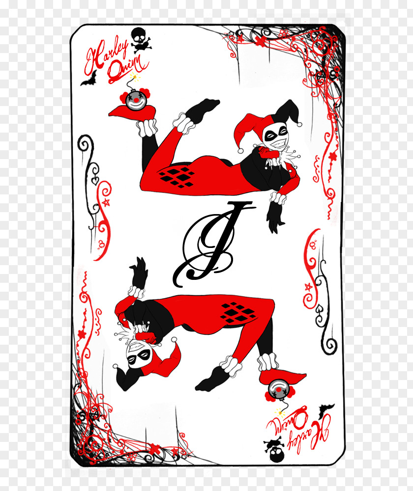 Harley Quinn Joker Batman Playing Card Drawing PNG