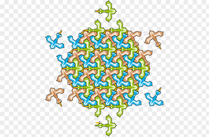 Tessellation Hexagonal Tiling Polygon Duck PNG