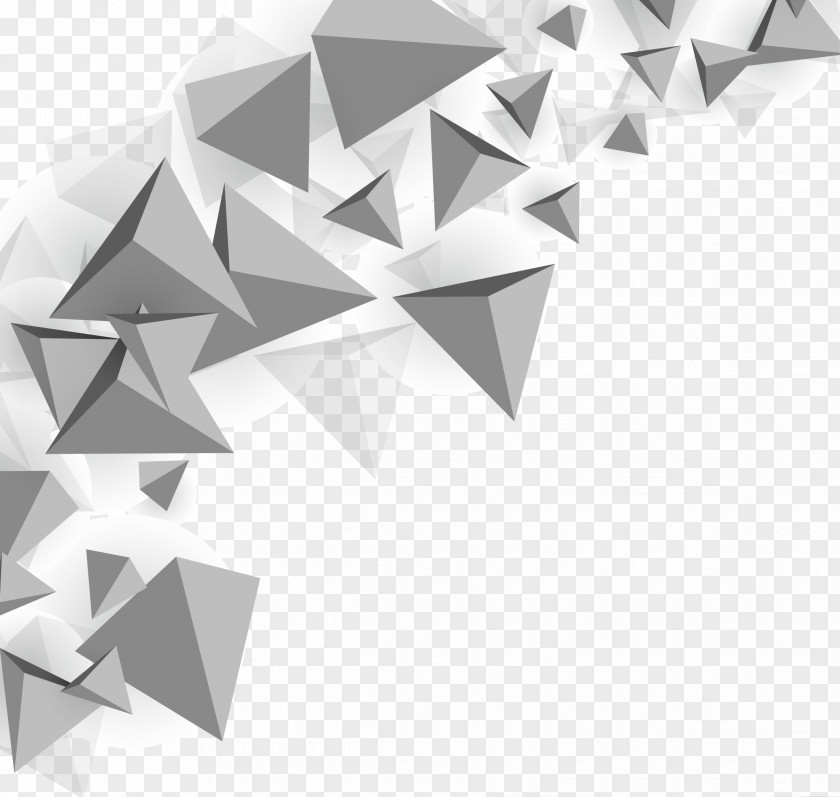 Vector Cartoon Triangle Material Polygon Mesh PNG