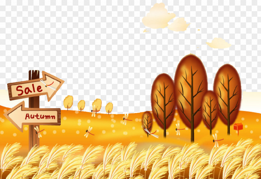 Yellow Autumn Poster PNG