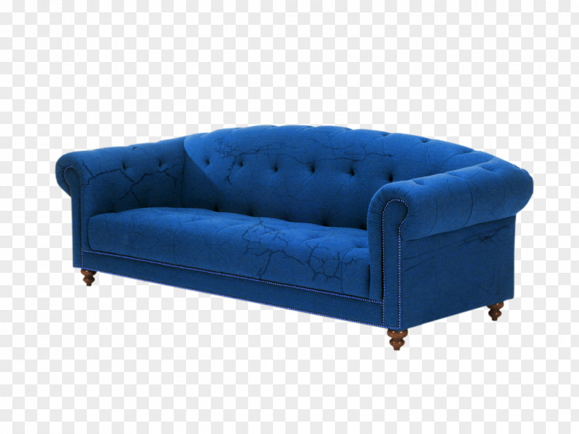 Chaise Sofa Bed Loveseat Couch Cobalt Blue PNG
