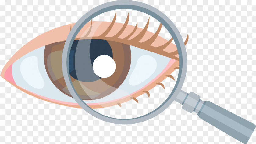 Magnifying Glass On Glasses Eye Ophthalmology PNG