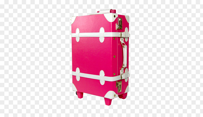 Retro Suitcase Baggage Trunk Trolley PNG