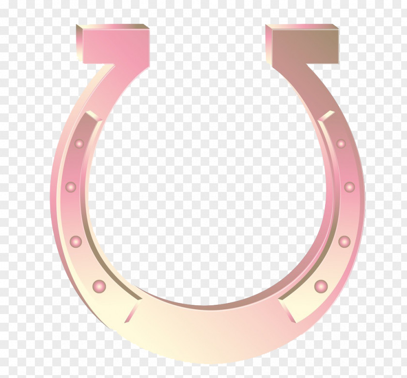 Textured Pink Horseshoe Icon PNG