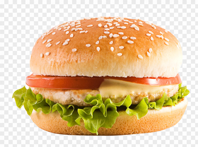 Burger And Sandwich Hamburger Chicken Veggie Fast Food Cheeseburger PNG