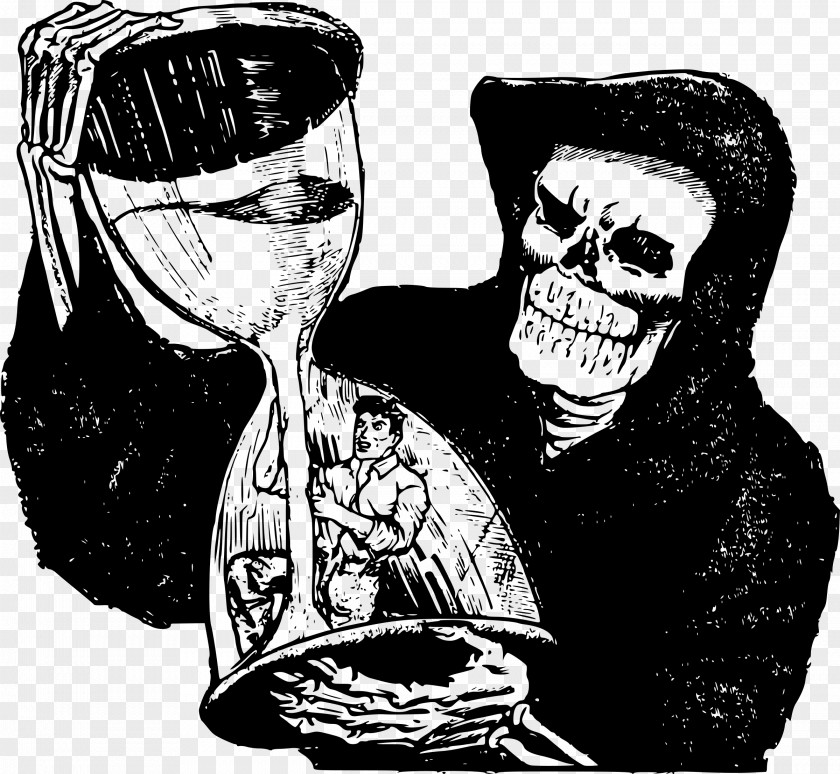 Grim Reaper Death Hourglass Homo Sapiens Clip Art PNG