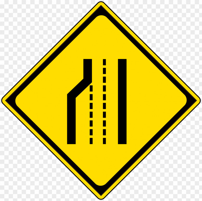 Road Signs.Others Lane Number Reduction PNG