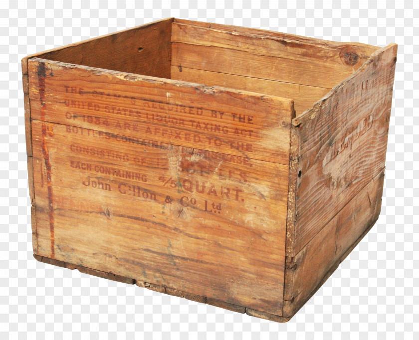 Wood Crate Stain Scotch Whisky Box PNG