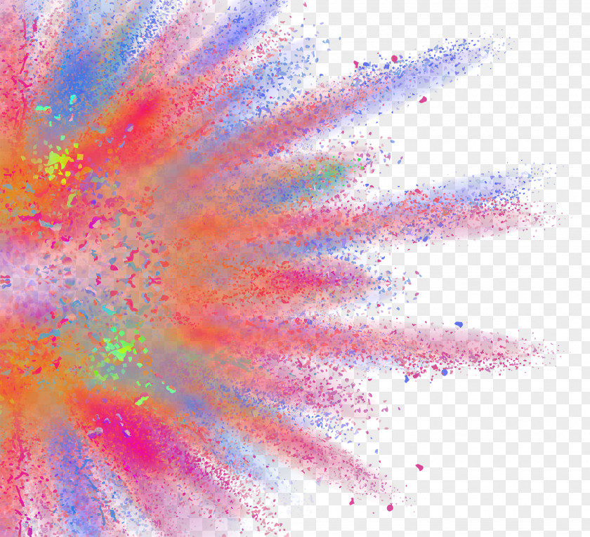 Cool Powder Explosion Decoration. Blue Sky Graphic Design Wallpaper PNG