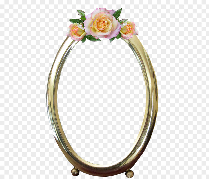 Gold Picture Frames Oval Mirror PNG