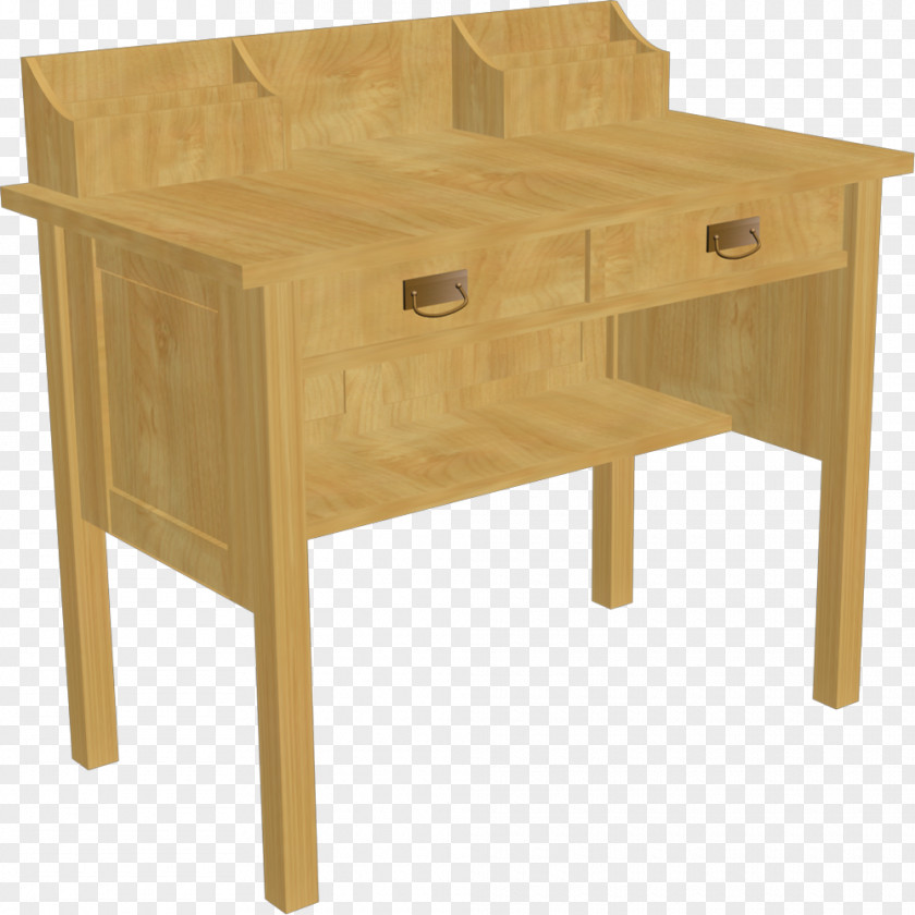 Table Drawer Desk Wood Stain PNG