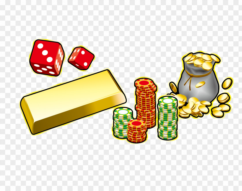 Bullion Coins And Dice Creative Game Of Chance Roulette PNG