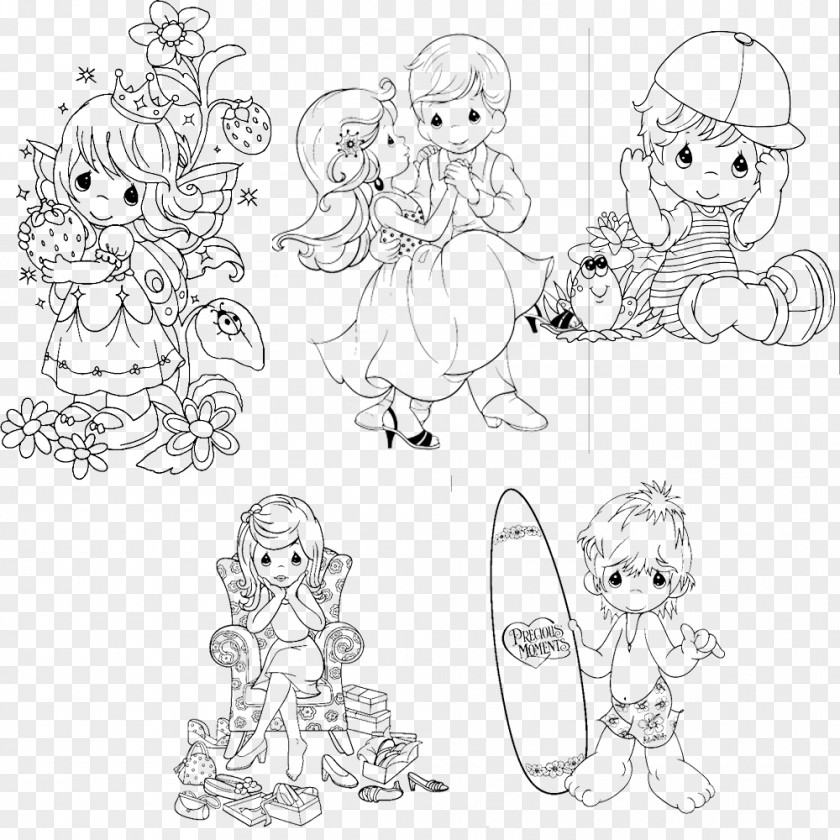 Droplets Doll Visual Arts Black And White Sketch PNG