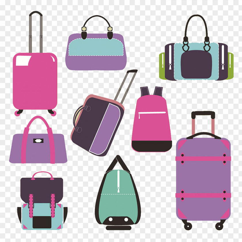 Vector Luggage Baggage Travel Suitcase PNG