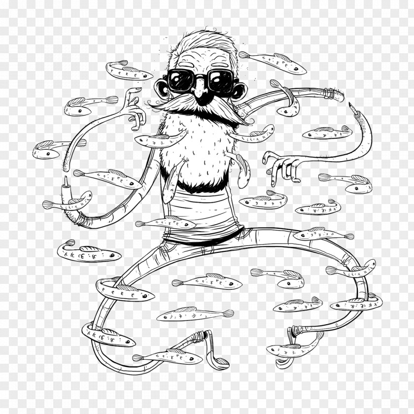Abstract Cartoon Character Pattern Graphic Design Sketch PNG