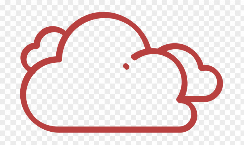 Heart Pink Clouds Icon Cloudy Forecast PNG