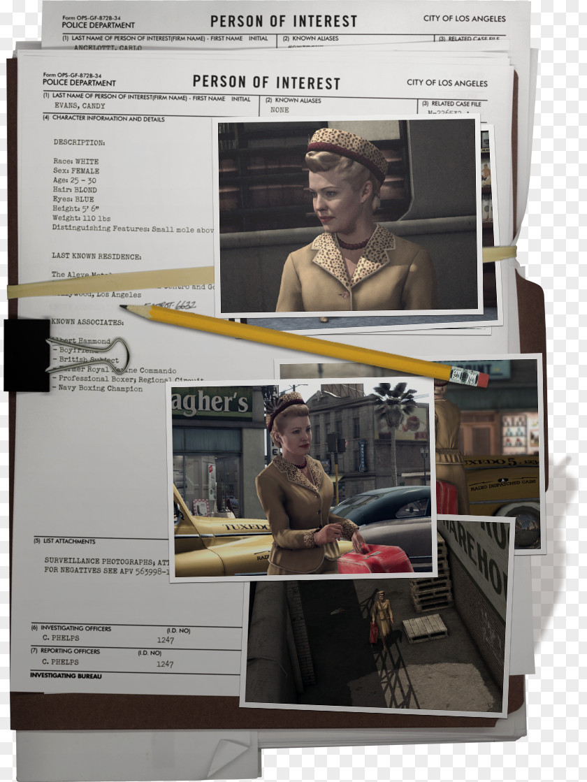 Movie Props L.A. Noire Xbox 360 PlayStation 3 4 Video Game PNG