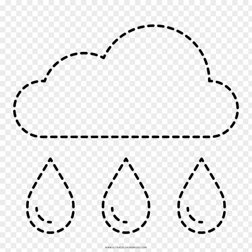 Cloud Coloring Book Rain Drawing PNG