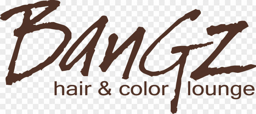 Merrick Road Stencil Logo Bangz Spa Hair Coloring Beauty Parlour PNG
