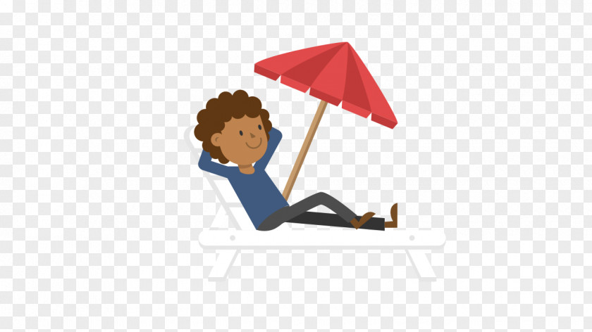 Recreation Sitting Umbrella Cartoon PNG