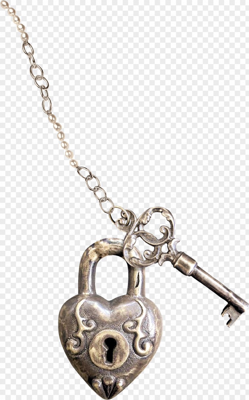 Retro Necklace Chain Locket PNG
