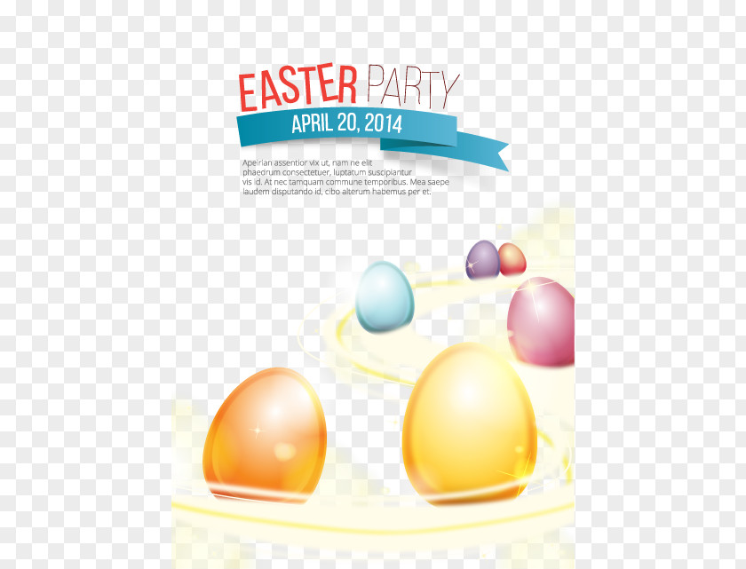 Vector Easter Invitation Card Bunny Egg PNG