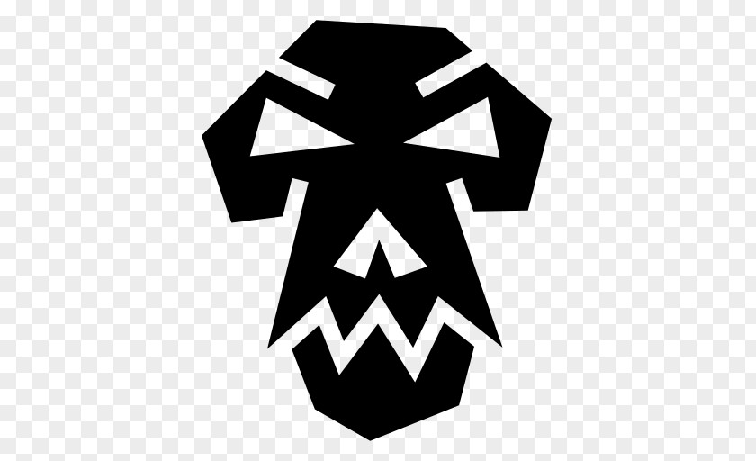 Animal Skull Logo Line Angle White Font PNG