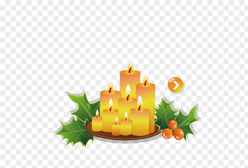 Beautiful Christmas Candle Santa Claus Tree PNG