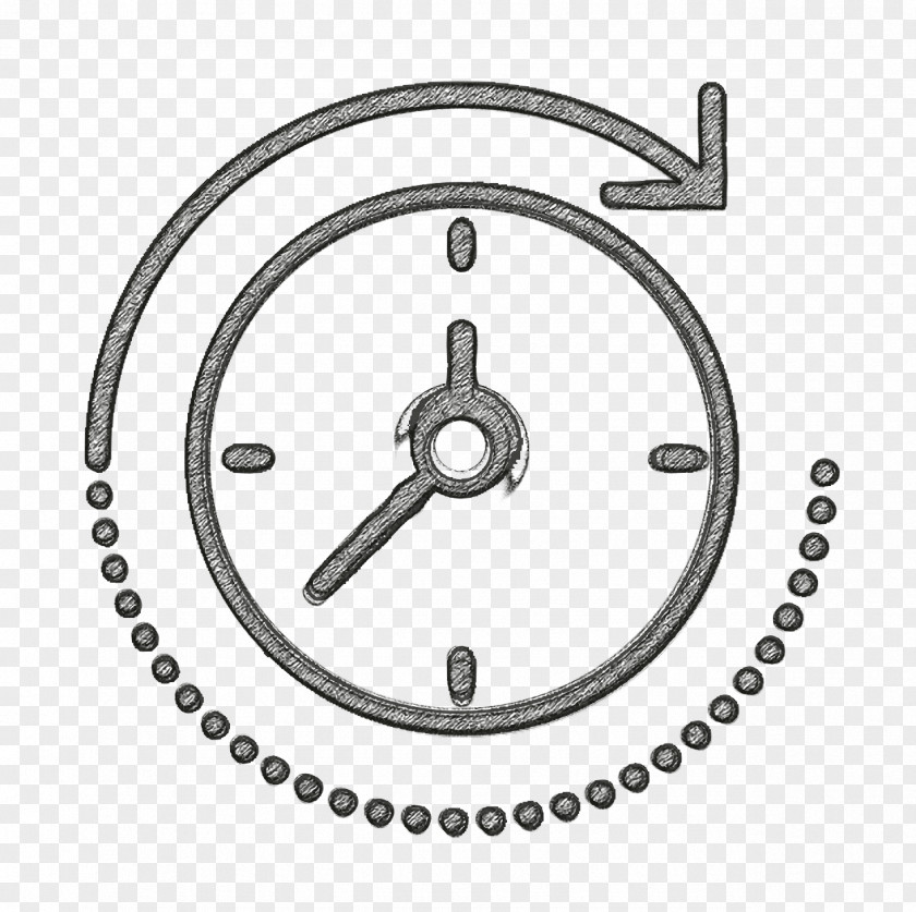 Business Icon Clock Time Passing PNG