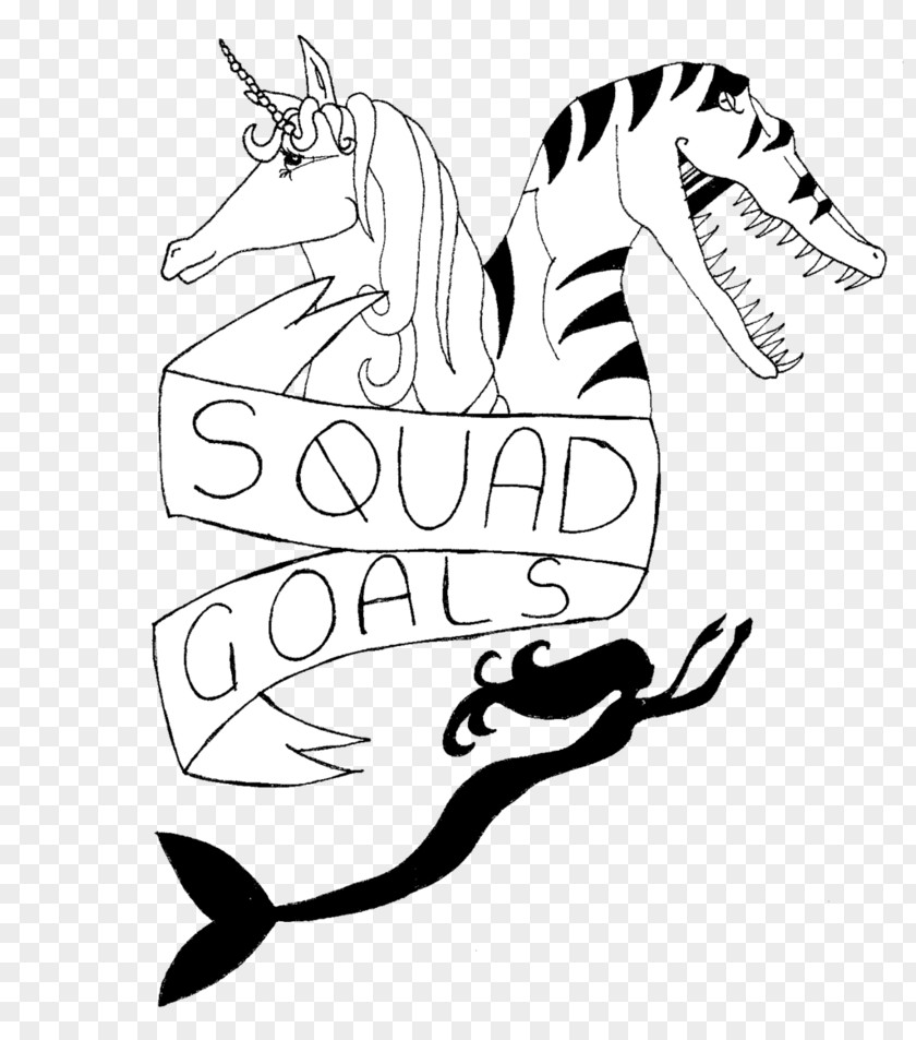 Squad Goals Horse Drawing Line Art Clip PNG