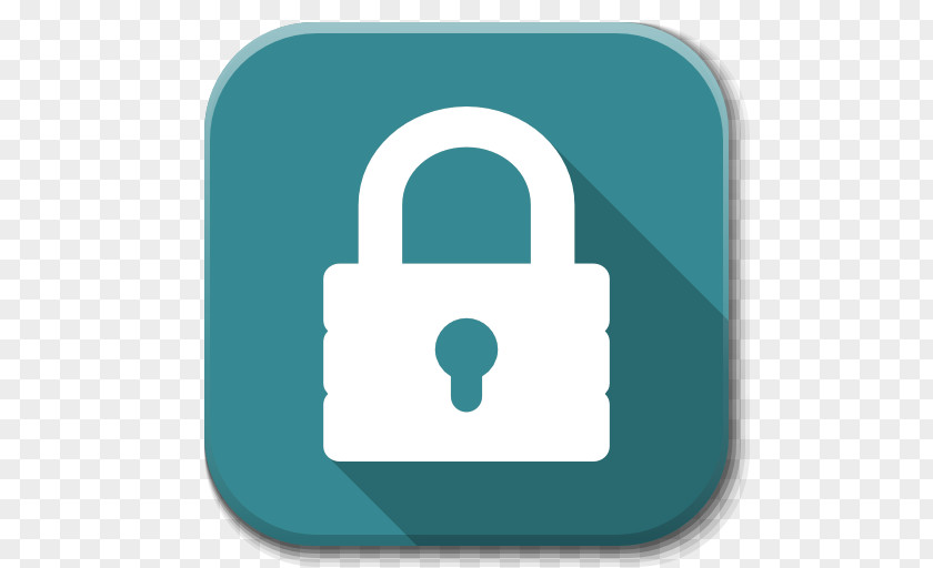Apps Lock Padlock Symbol Aqua PNG