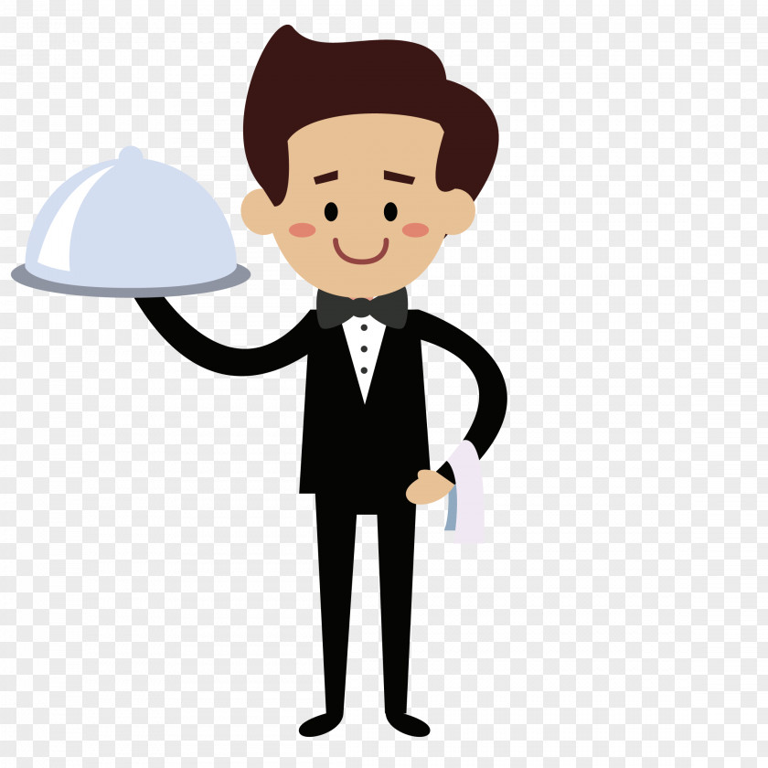 Cartoons Clip Art Image Drawing Cartoon Waiter PNG