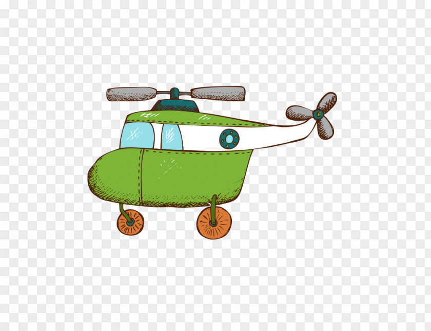 Painted Green Aircraft Airplane Helicopter PNG