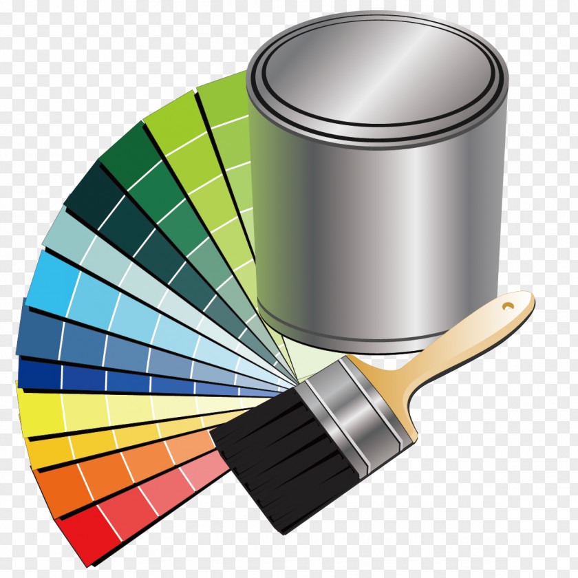 Swatches And Paint Bucket Painting Brush Royalty-free PNG