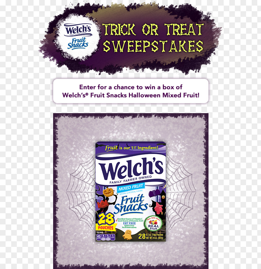 Trick Or Treath Advertising Fruit Snacks Welch's Brand PNG