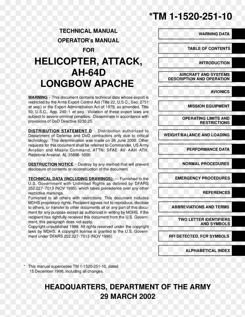 Apache Helicopter Document Line White PNG